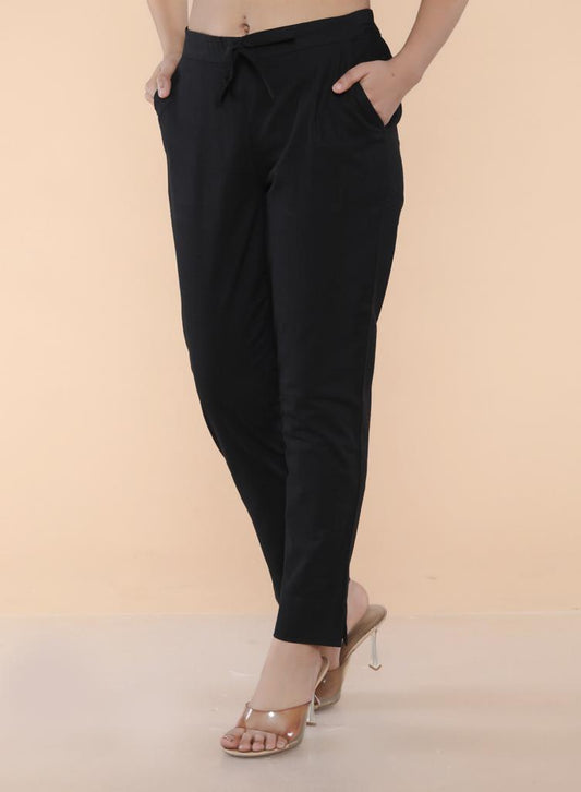 Black Cotton Pant